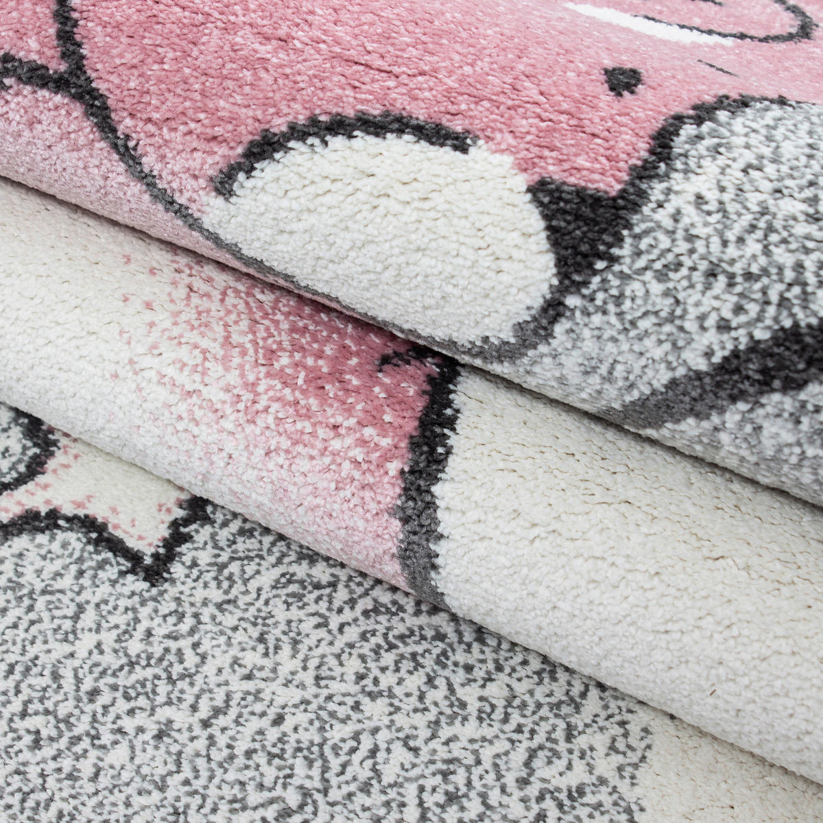 BARNMATTA 160/230 cm Kids 580  - vit/pink, Trend, textil (160/230cm) - Ben'n'jen