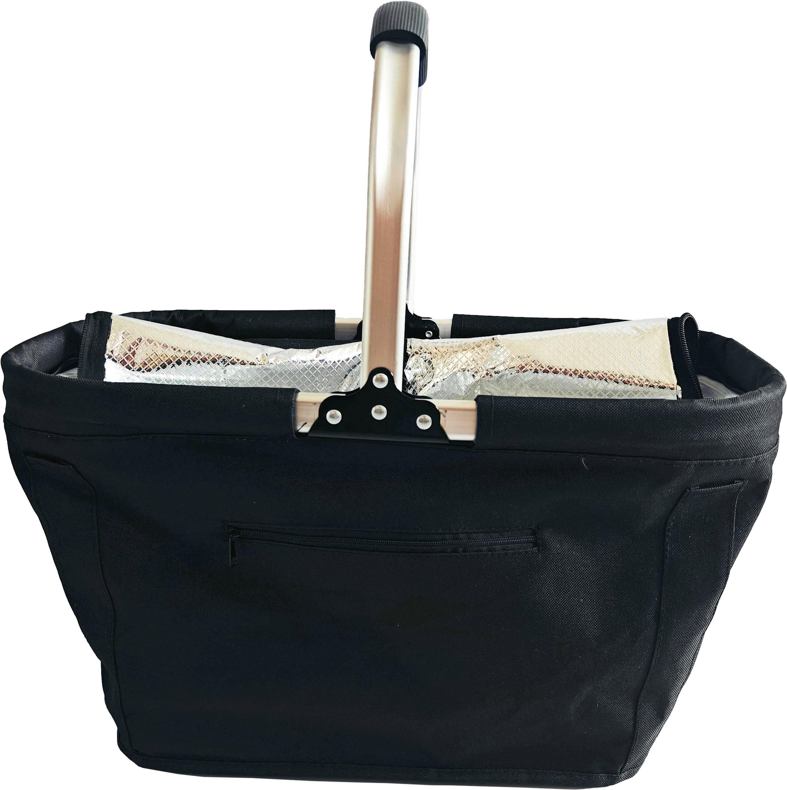 EINKAUFSKORB 50/27/27 cm  - Schwarz, Basics, Kunststoff/Textil (50/27/27cm) - Boxxx