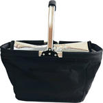 EINKAUFSKORB 50/27/27 cm  - Schwarz, Basics, Kunststoff/Textil (50/27/27cm) - Boxxx