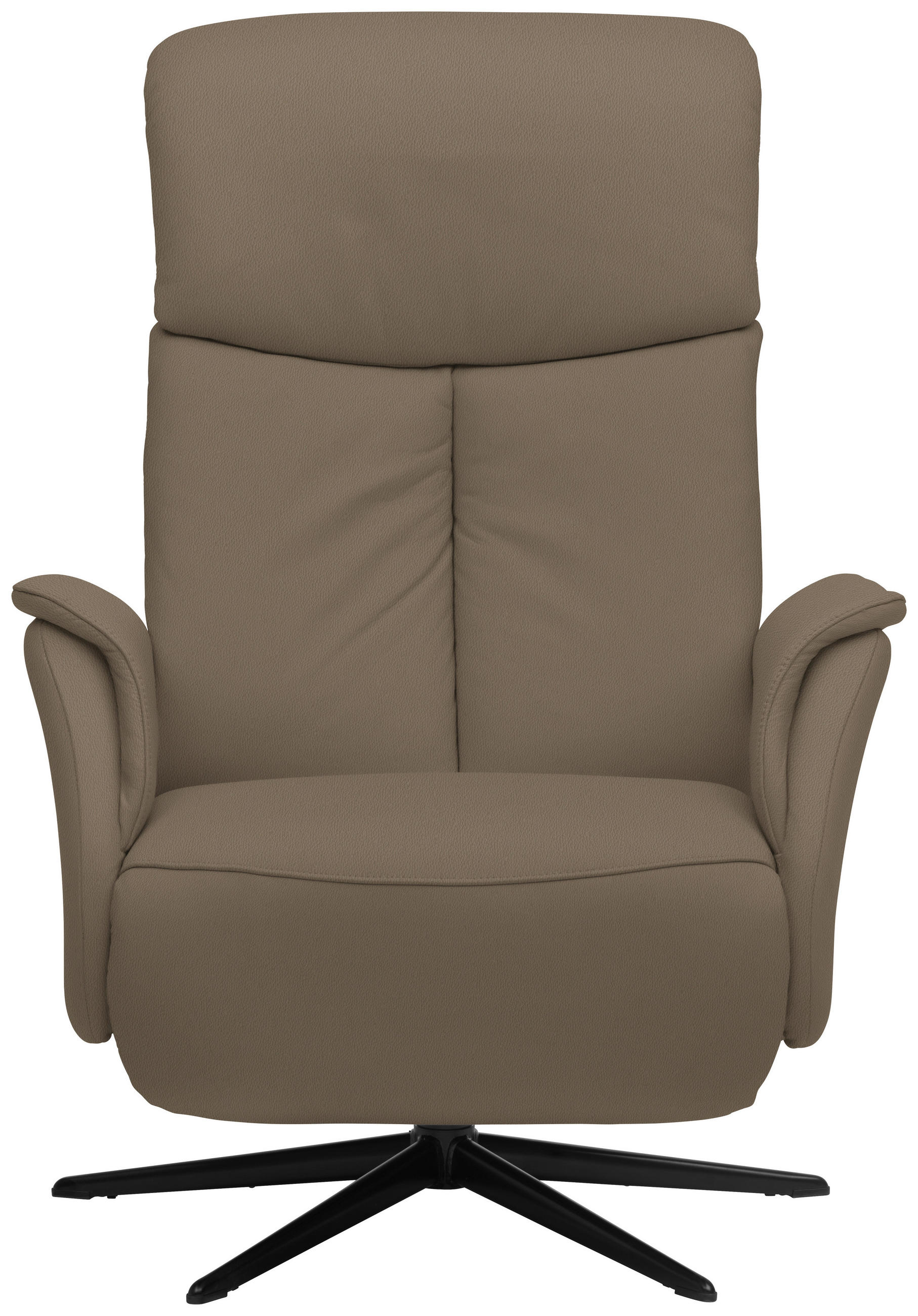 RELAXSESSEL in Leder Hellbraun  - Hellbraun/Schwarz, Design, Leder/Metall (78/106/88cm) - Welnova