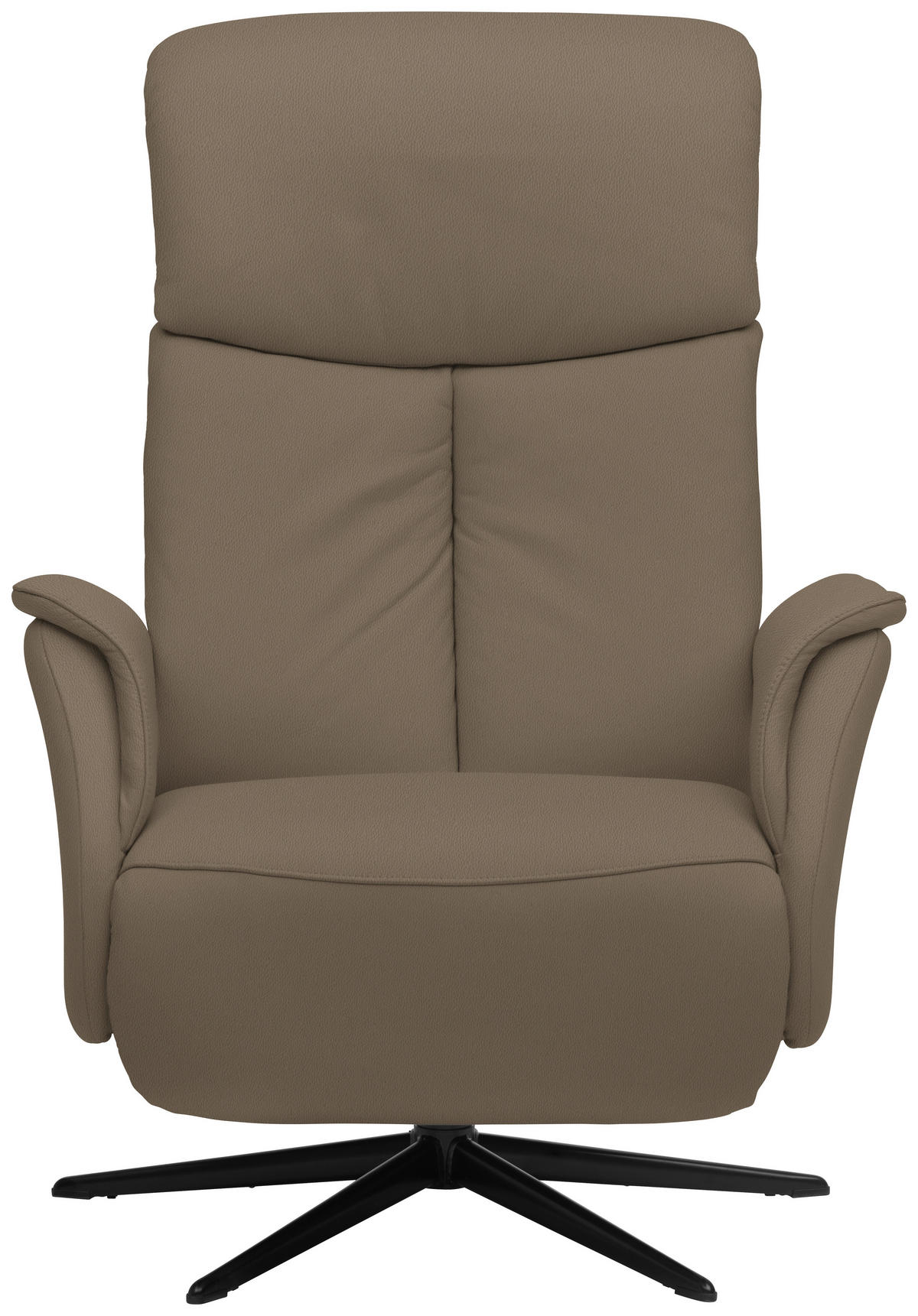 RELAXSESSEL in Leder Hellbraun  - Hellbraun/Schwarz, Design, Leder/Metall (78/106/88cm) - Welnova