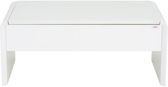 COUCHTISCH in Glas, Holzwerkstoff 110/60/45-71 cm  - Weiß, Design, Glas/Holzwerkstoff (110/60/45-71cm) - Xora