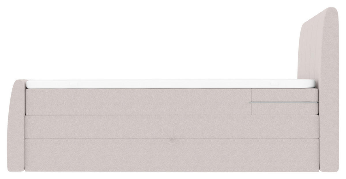 BOXSPRINGBETT 180/200 cm  in Greige  - Greige/Schwarz, Konventionell, Kunststoff/Textil (180/200cm) - Carryhome
