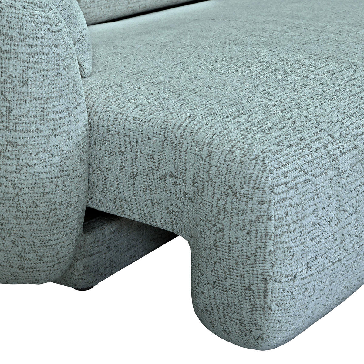 ECKSOFA  in Flachgewebe Mintgrün Zierkissen, Rücken echt, Sitztiefenverstellung  275/162 cm  - Schwarz/Mintgrün, MODERN, Kunststoff/Textil (275/162cm) - Carryhome