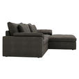 ECKSOFA  in Webstoff Anthrazit  306/198 cm  - Anthrazit/Schwarz, MODERN, Kunststoff/Textil (306/198cm) - Carryhome