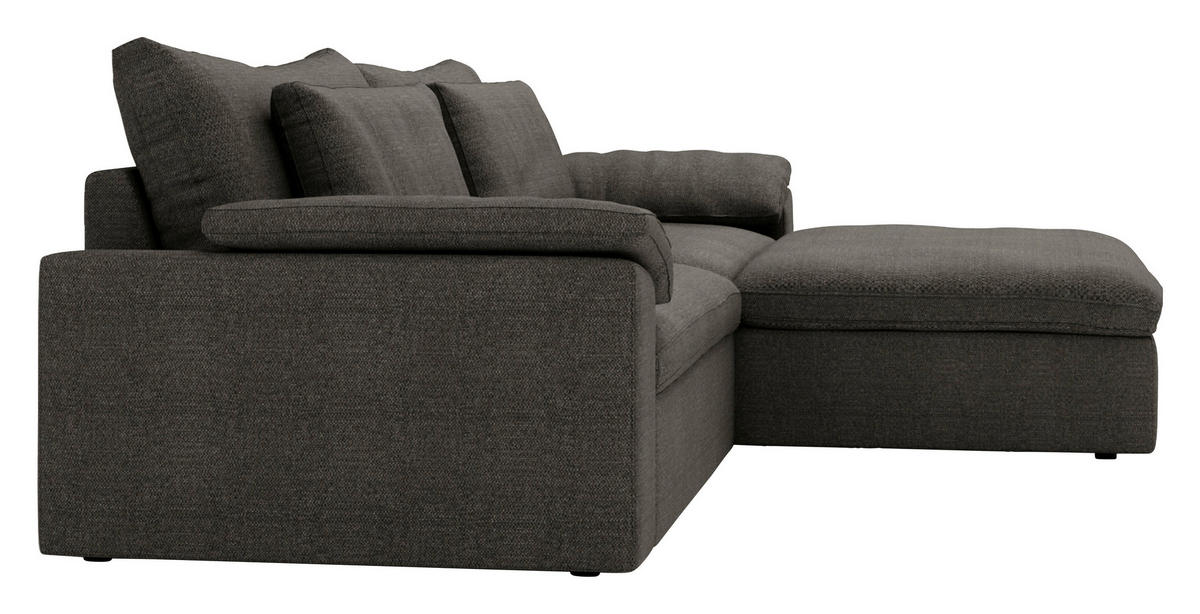 ECKSOFA  in Webstoff Anthrazit  306/198 cm  - Anthrazit/Schwarz, MODERN, Kunststoff/Textil (306/198cm) - Carryhome