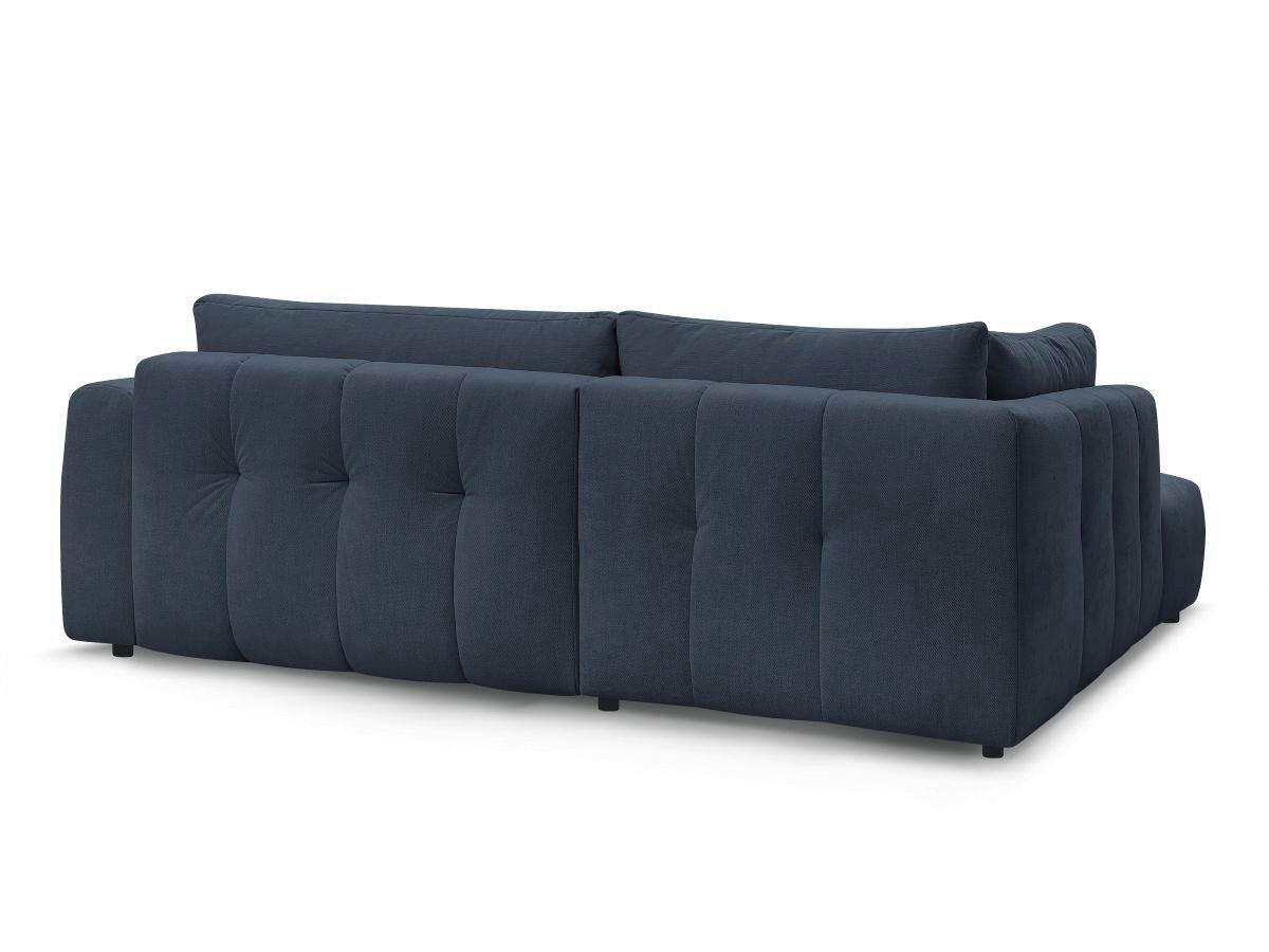 ECKSCHLAFSOFA FUJI Leinenoptik Dunkelblau  inkl.  - Schwarz/Dunkelblau, MODERN, Kunststoff/Textil (204/282cm)