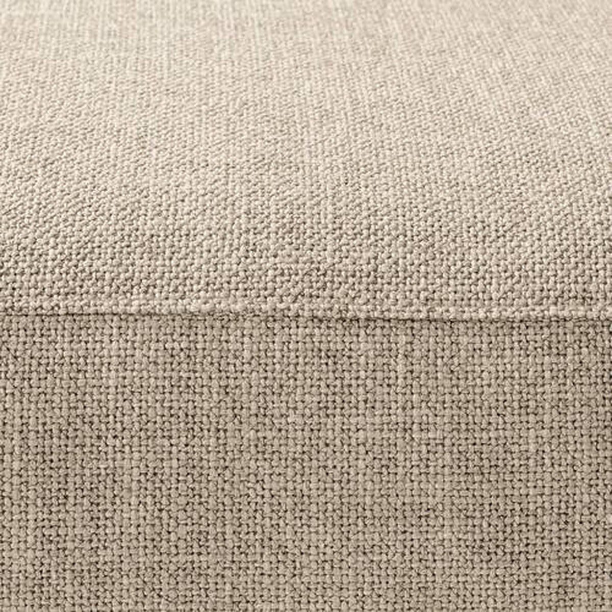HOCKER Webstoff Beige  - Beige/Schwarz, Design, Kunststoff/Textil (105/38/117cm) - home24