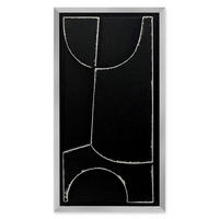 ORIGINALBILD Abstraktes  - Silberfarben/Schwarz, Trend, Holzwerkstoff/Kunststoff (30/55cm) - Monee
