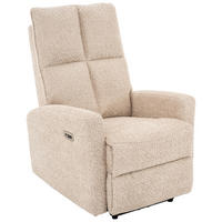RELAXFÅTÖLJ i metall, textil beige  - beige/svart, Design, metall/textil (75/110/88cm) - Livetastic