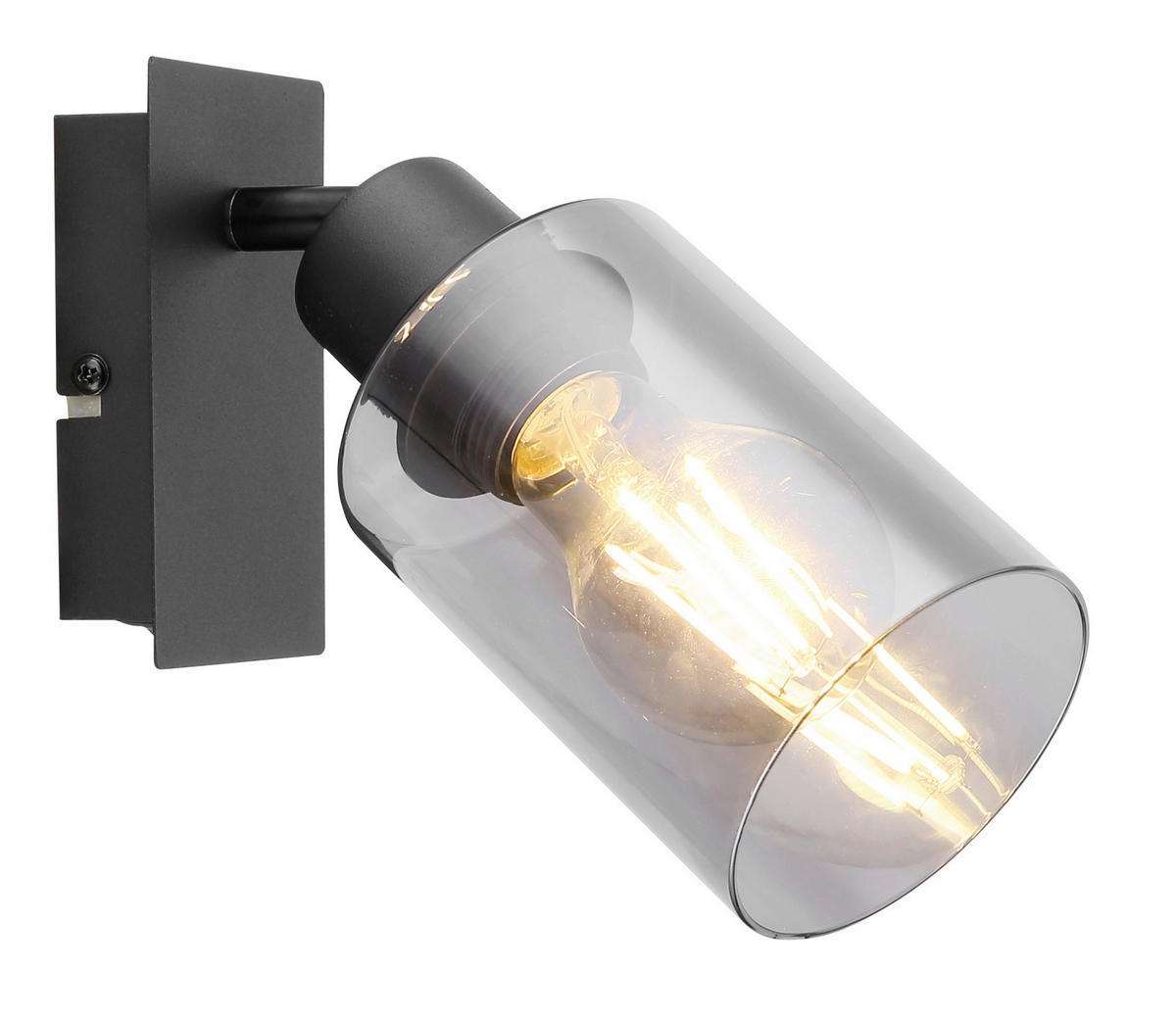 SPOTLÁMPA - fekete, Design, Üveg/fém (9/20/18cm)