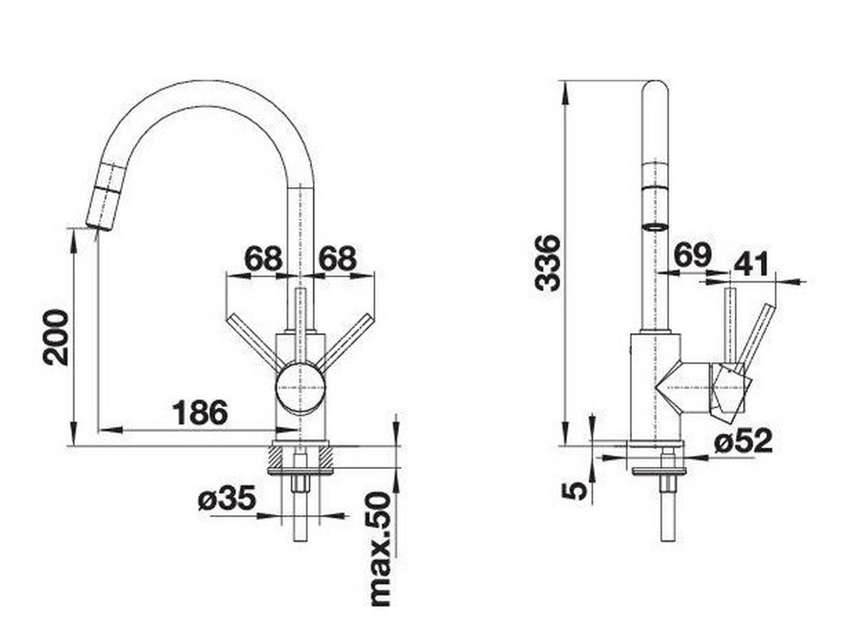 KÜCHENARMATUR 526968  - Weiß, Basics, Metall (10,9/33,6/22,3cm) - Blanco