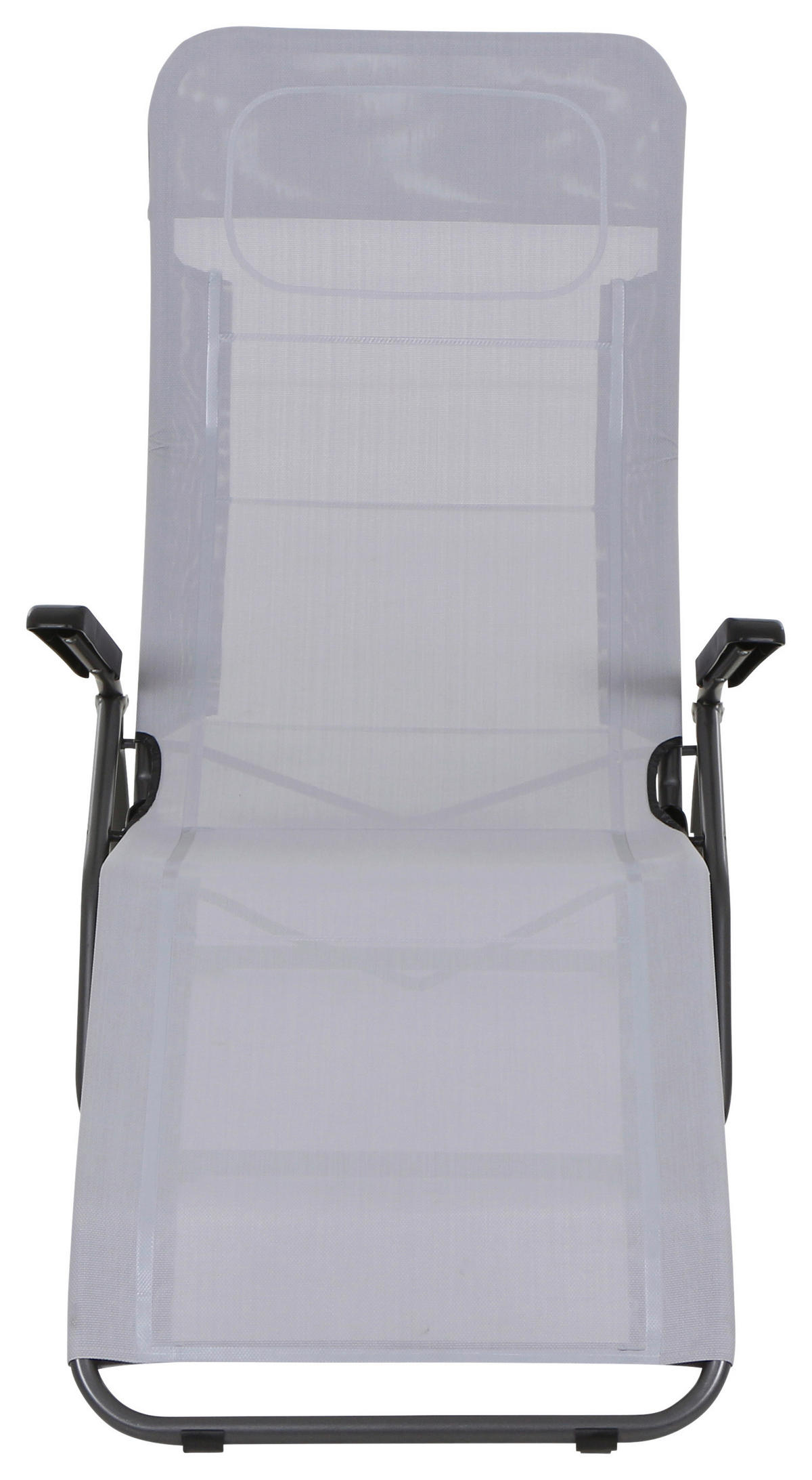 GARTENLIEGE 72,5/103,5/144 cm  - Anthrazit/Hellgrau, MODERN, Textil/Metall (72,5/103,5/144cm) - Siena Garden