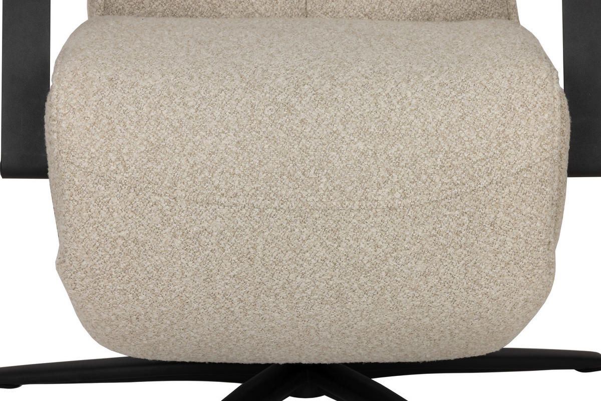 RELAXSESSEL Webstoff    - Schwarz/Naturfarben, Design, Holz/Textil (67/114/84cm) - Livetastic