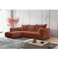 ECKSOFA Bronzefarben Cord  - Schwarz/Bronzefarben, MODERN, Holz/Textil (208/322cm) - Carryhome