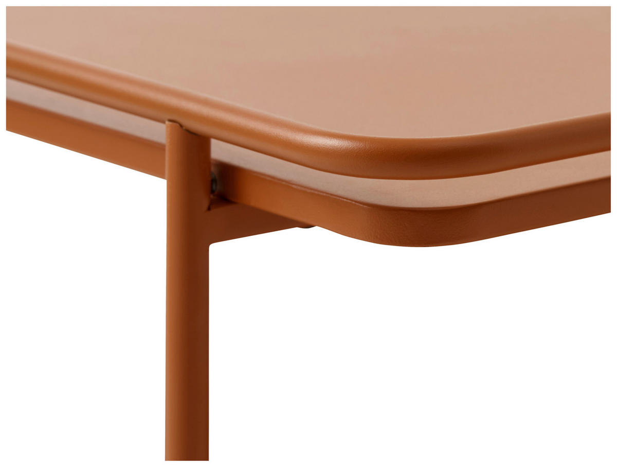 BEISTELLTISCH 45/45/44,3 cm Terracotta quadratisch  - Terracotta, Basics, Metall (45/45/44,3cm) - Xora