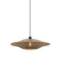 HÄNGELEUCHTE 60/15 cm  - Hellbraun/Schwarz, Natur, Naturmaterialien (60/15cm) - Good & Mojo