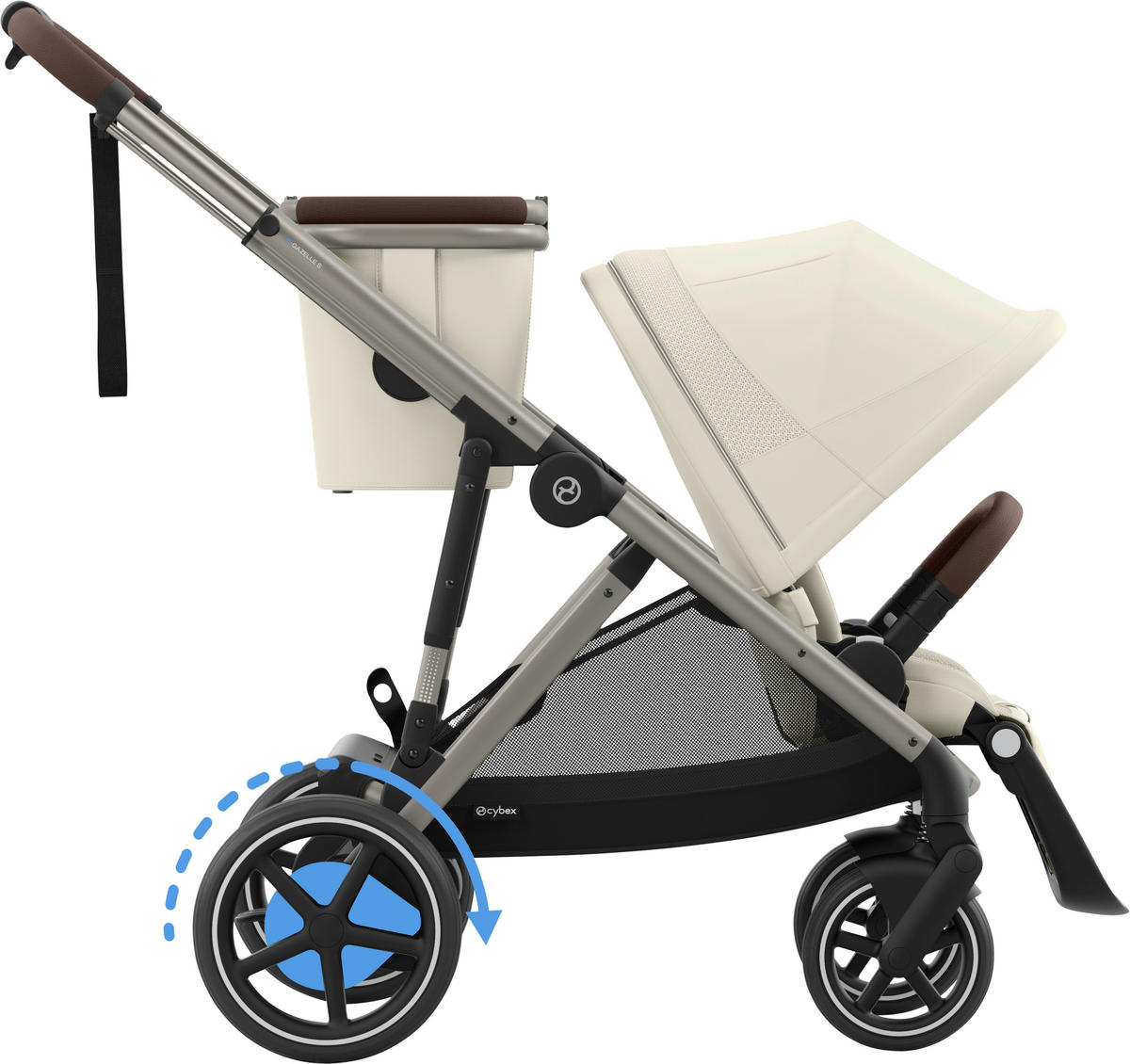 KINDERWAGEN E-GAZELLE S  - Taupe, Design, Kunststoff/Metall (94.5/66/100cm) - Cybex
