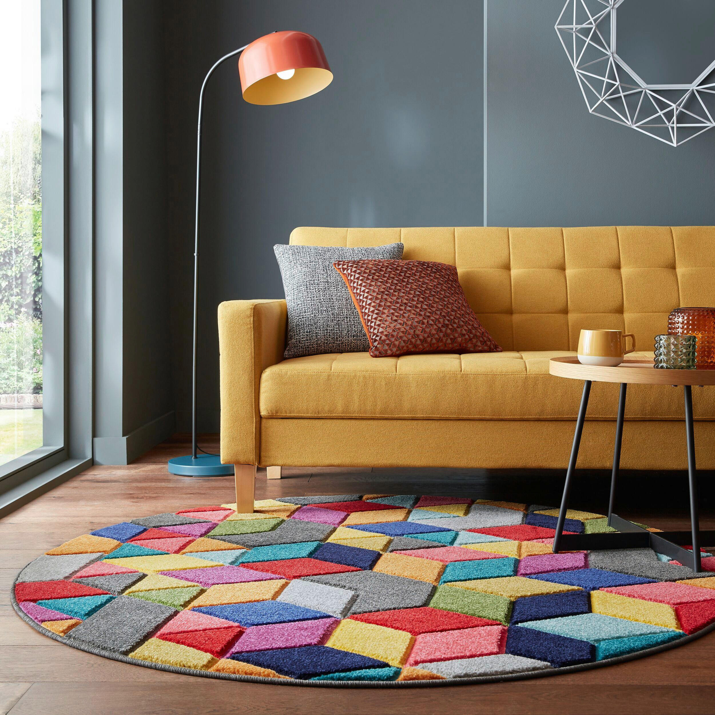 TKANÝ KOBEREC, 160/160 cm vícebarevná - vícebarevná, Basics, textil (160/160cm)