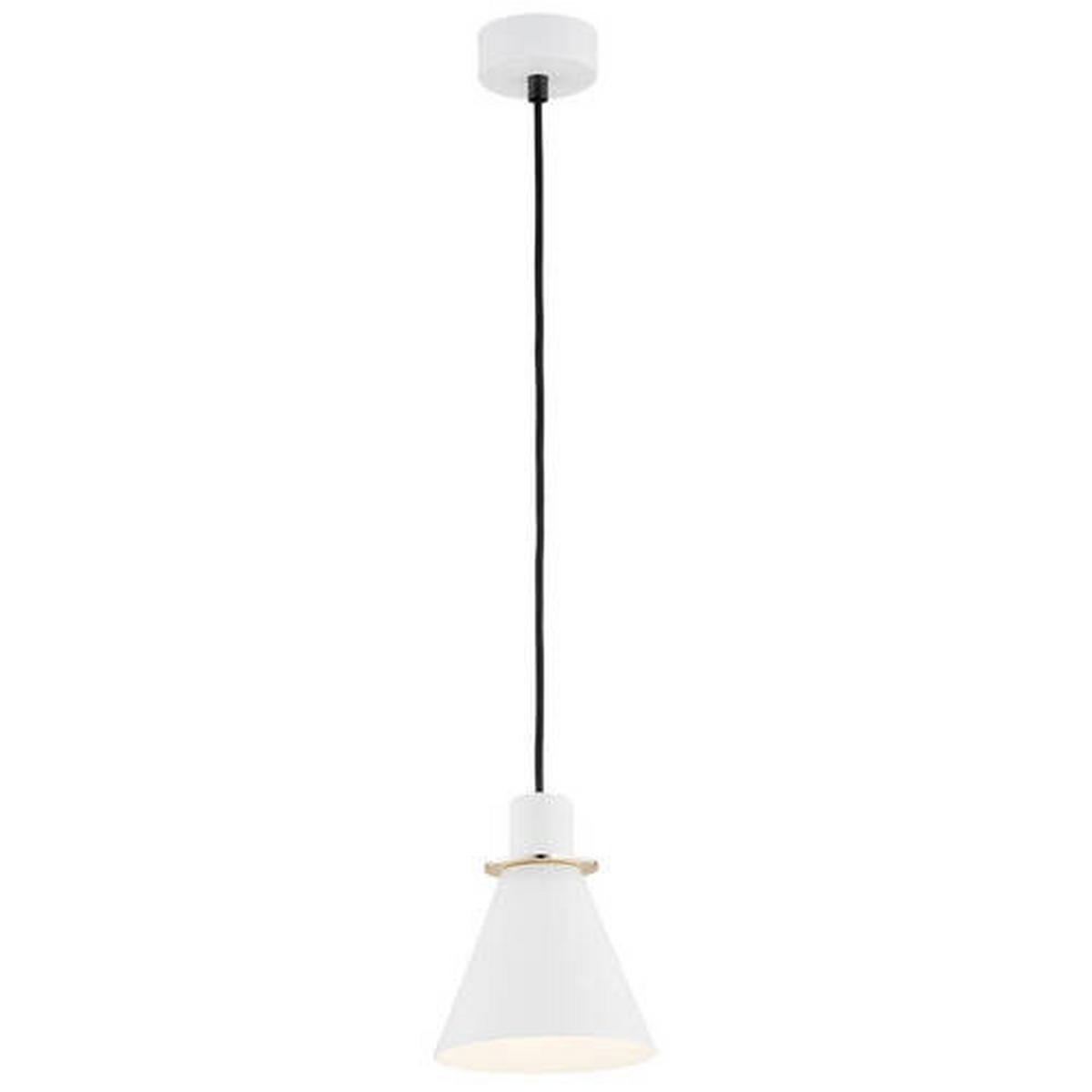 HÄNGELEUCHTE 100/14,5/14,5 cm  - Goldfarben/Weiß, Basics, Metall (100/14,5/14,5cm)