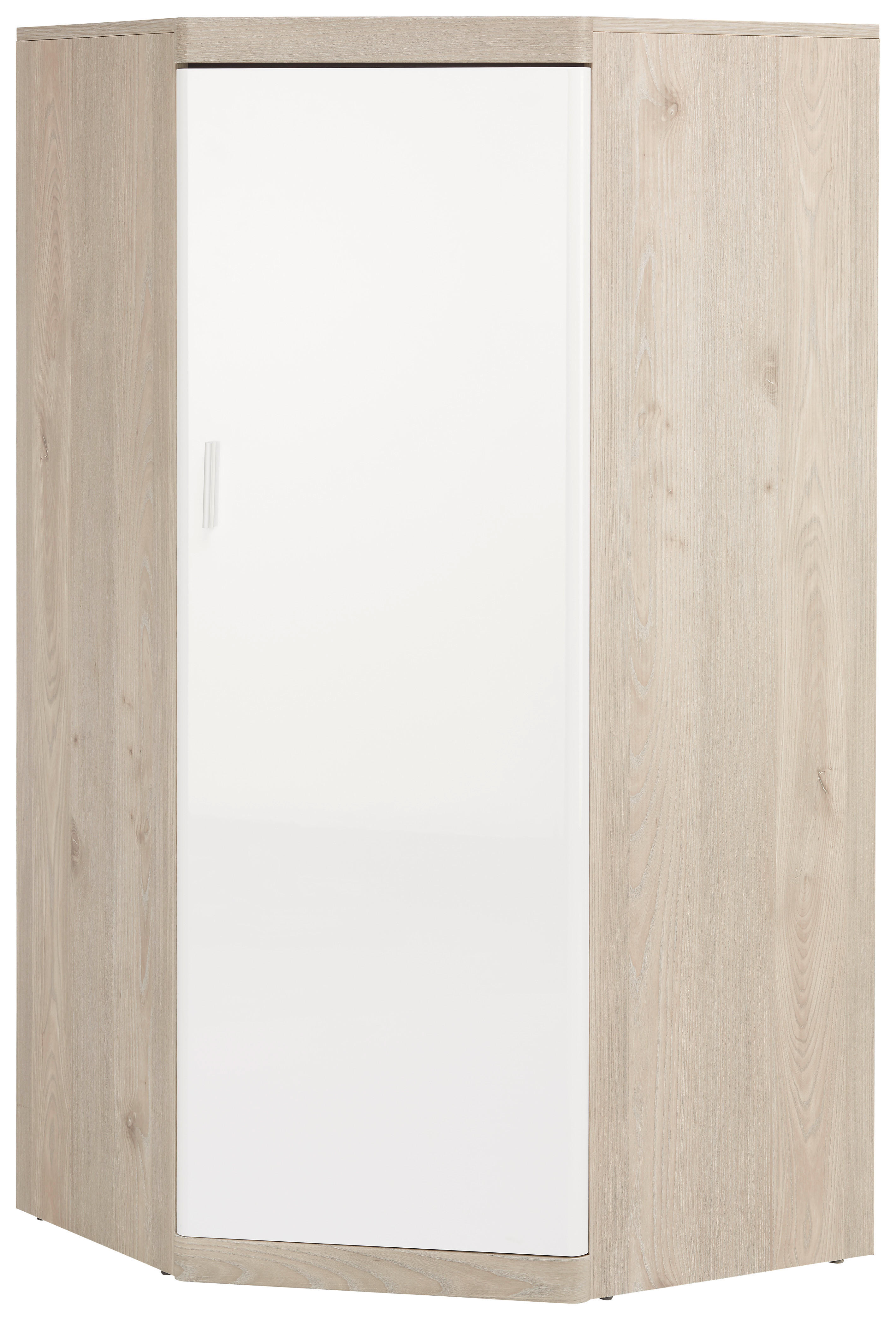 Xora ROHOVÁ SKŘÍŇ, bílá, barvy dubu, 73/139/73 cm - bílá,barvy dubu - kompozitní dřevo