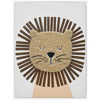 KINDERBILD Beige Tiere 30/40 cm  - Beige/Weiß, Basics, Holzwerkstoff/Kunststoff (30/40cm) - Monee