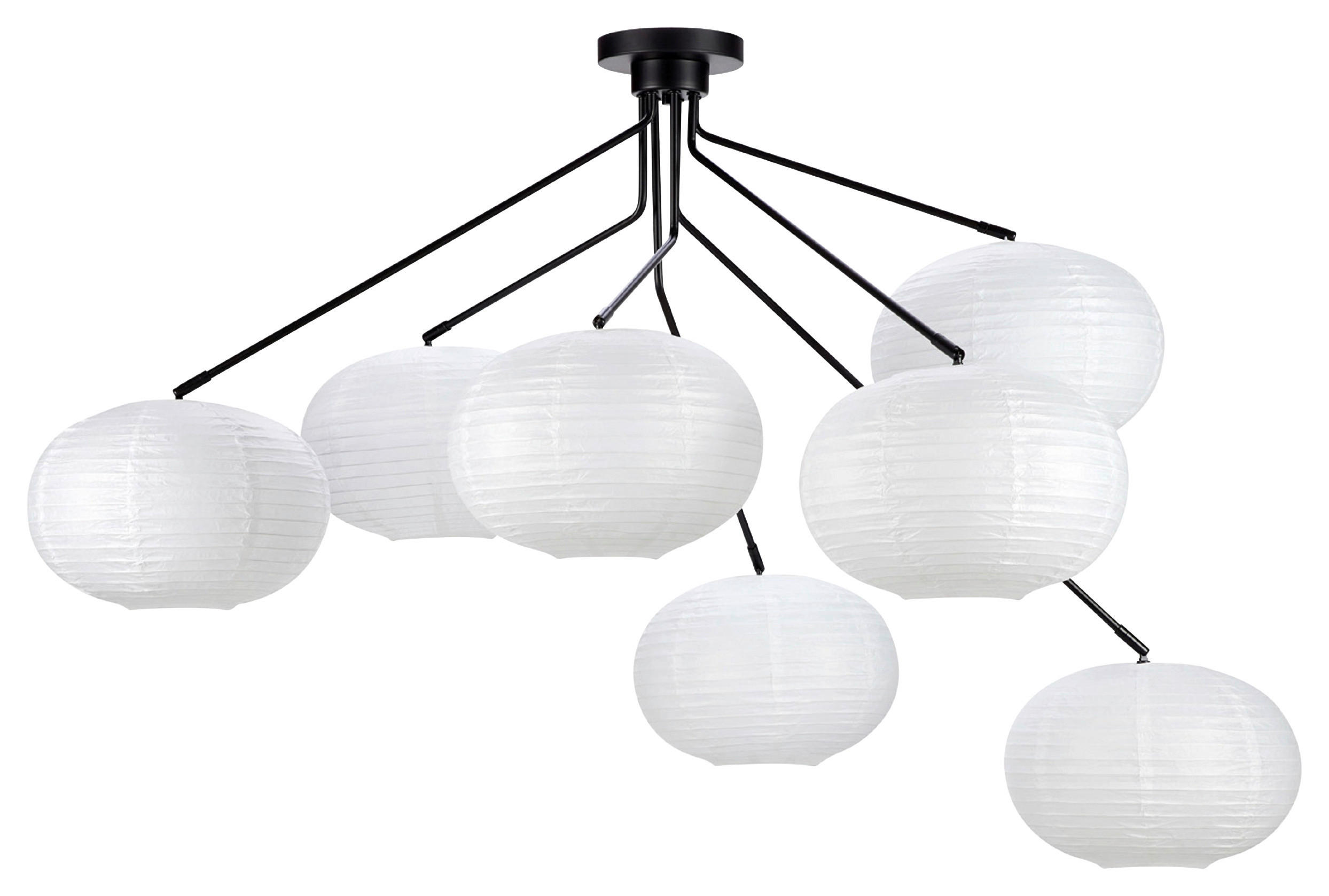 DECKENLEUCHTE  125/72 cm    - Weiß, Basics, Papier/Metall (125/72cm) - Markslöjd