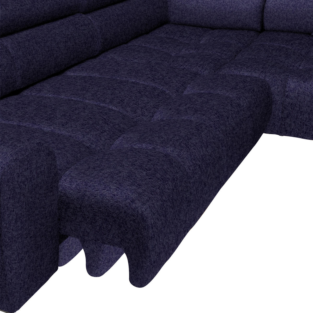 ECKSOFA in Samt, Webstoff Schwarz  270/177 cm  - Schwarz, Design, Textil/Metall (270/177cm) - Welnova