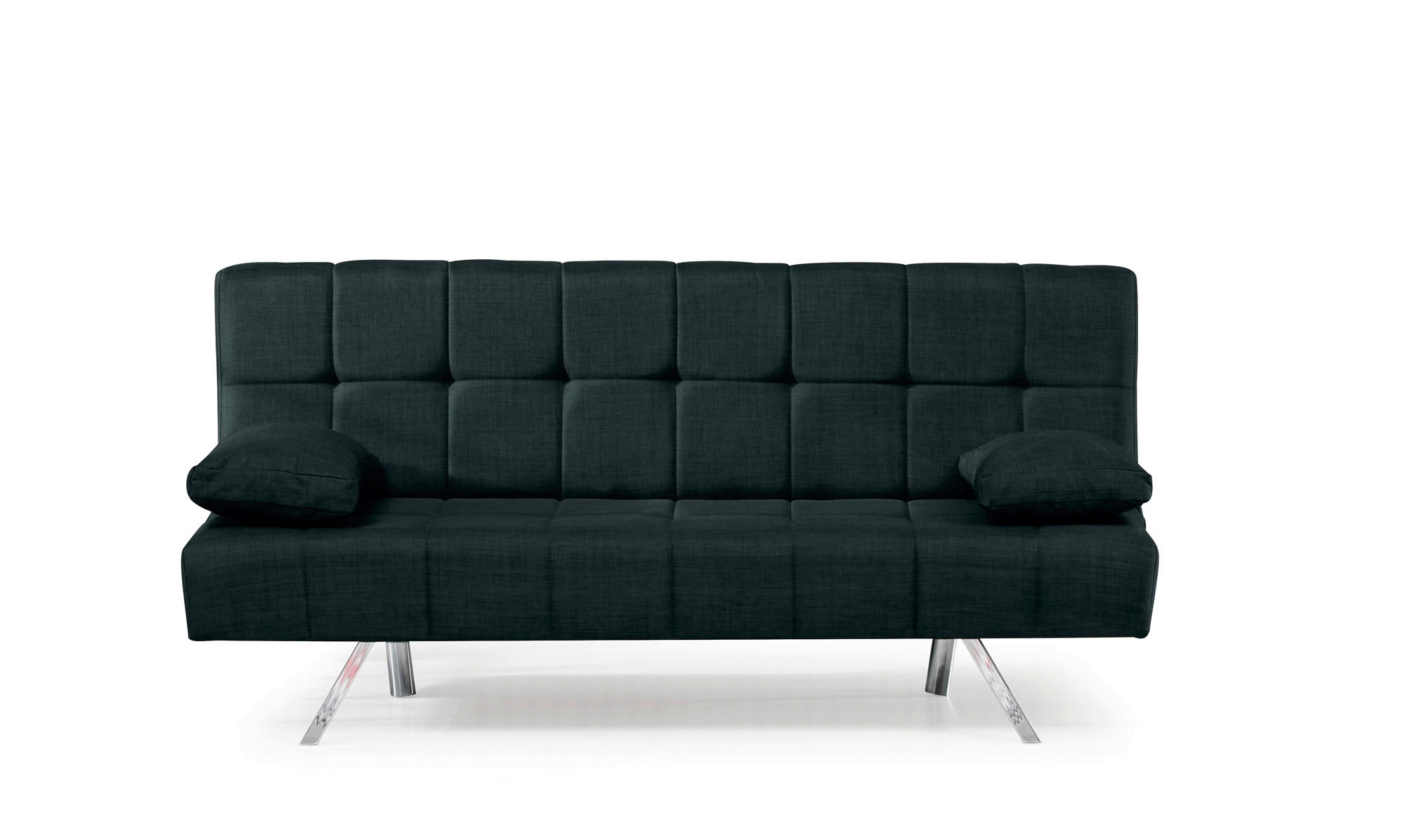 SCHLAFSOFA in Webstoff Graublau  - Chromfarben/Graublau, Design, Textil/Metall (183/87/82cm) - Livetastic
