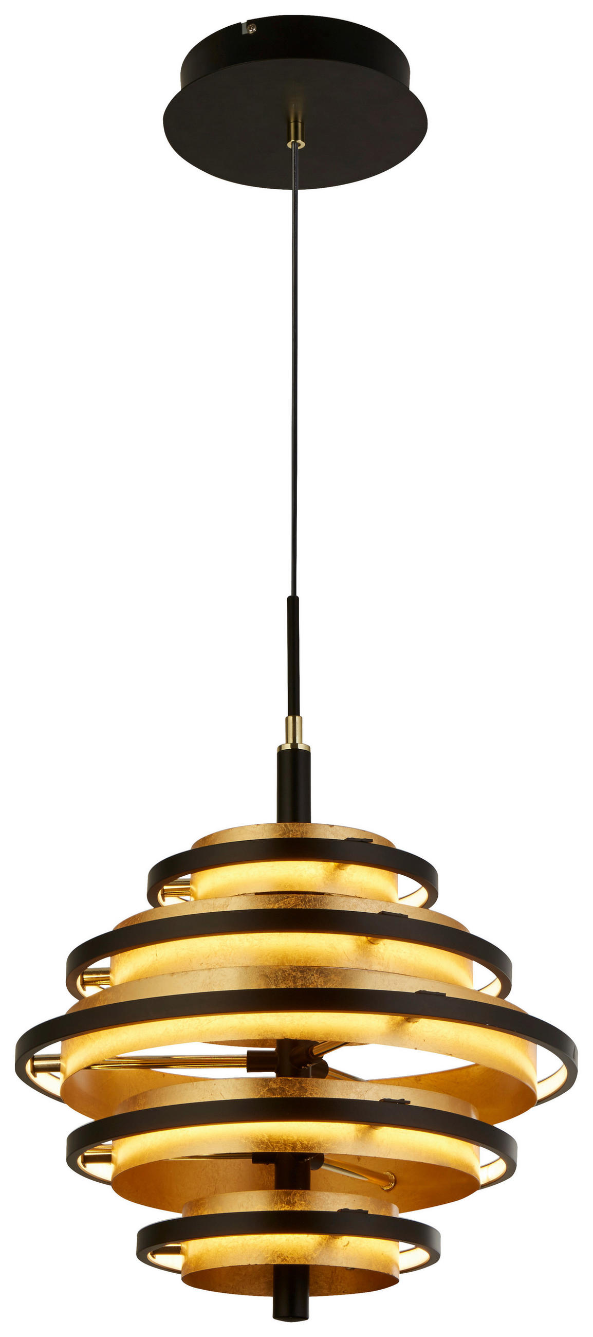 LED-PENDELLEUCHTE Hive 40/140 cm   - Messingfarben/Goldfarben, MODERN, Metall (40/140cm) - Searchlight