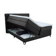 BOXSPRINGBETT 160/200 cm  in Schwarz  - Schwarz, KONVENTIONELL, Textil/Metall (160/200cm) - Carryhome