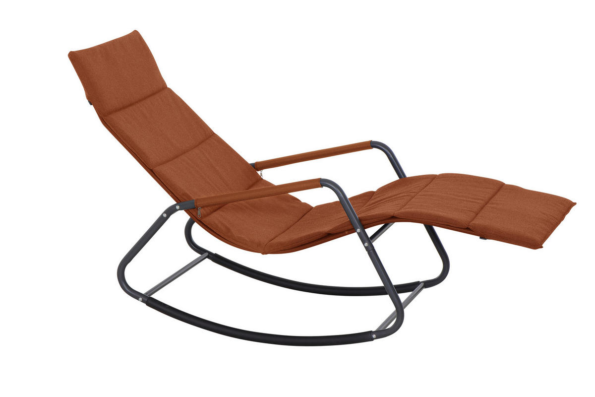 GARTEN-RELAXLIEGE 57/81/143 cm  - Orange, KONVENTIONELL, Textil/Metall (57/81/143cm) - Siena Garden