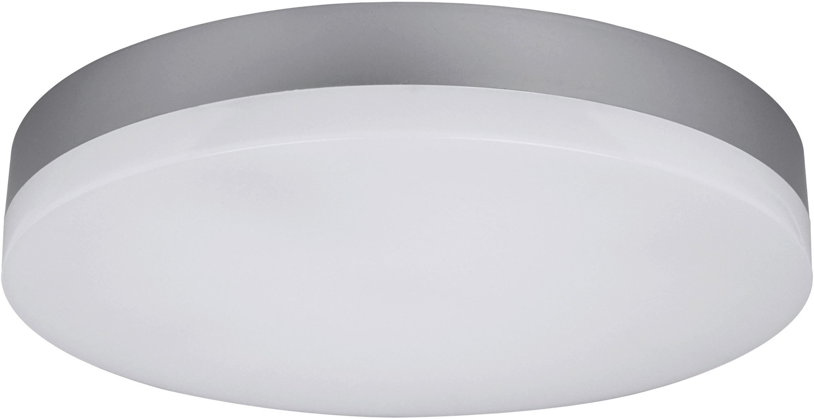 LED-DECKENLEUCHTE Orbis 28/5,1 cm   - Silberfarben, Basics, Kunststoff (28/5,1cm)