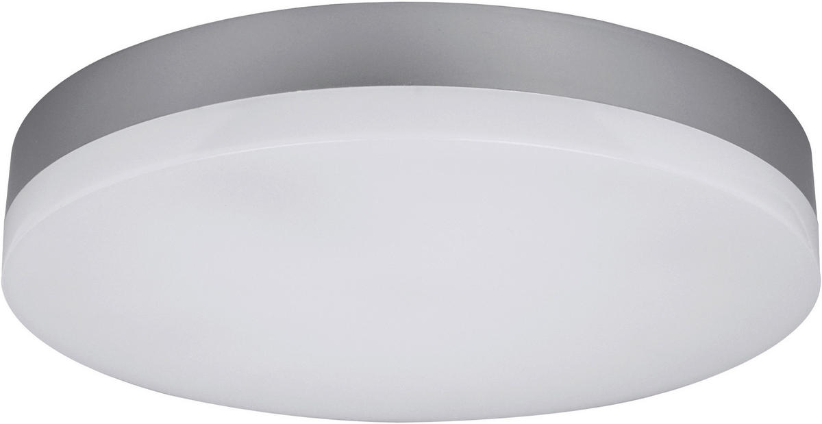 LED-DECKENLEUCHTE Orbis 28/5,1 cm   - Silberfarben, Basics, Kunststoff (28/5,1cm)