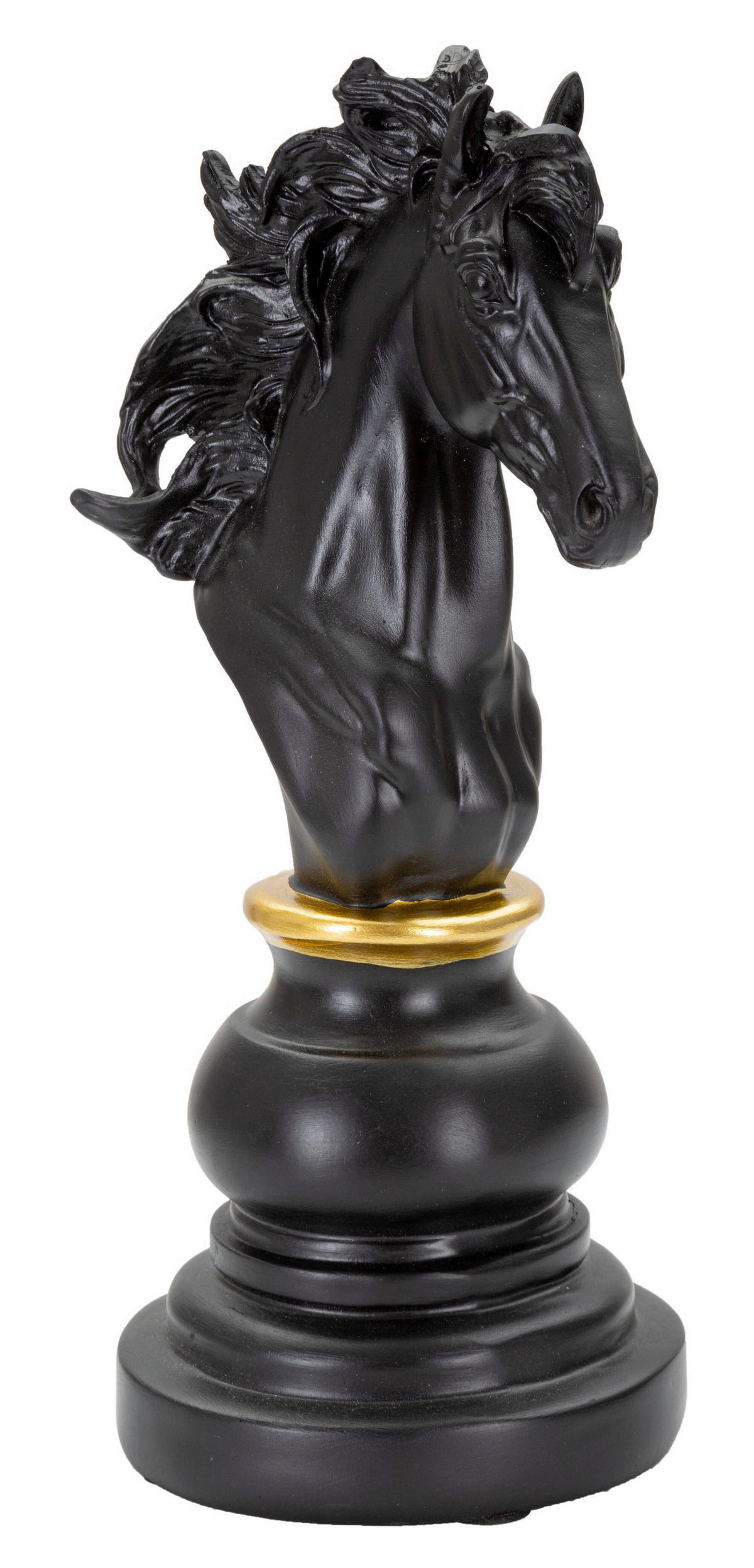 SKULPTUR - Goldfarben/Schwarz, Basics, Kunststoff (14/27/11cm)