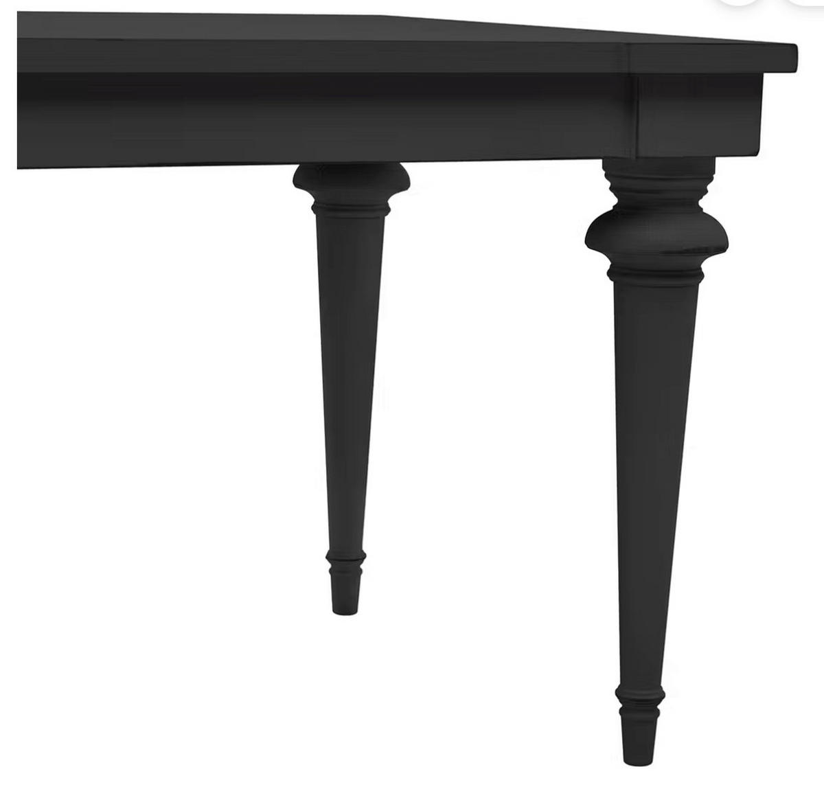 ESSTISCH Pinie massiv rechteckig Schwarz  - Schwarz, LIFESTYLE, Holz (182/76/90cm) - Livetastic