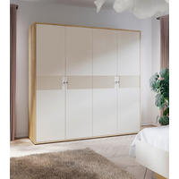 Dulap Cu Uși Rotative, 223,9/214,3/59,4 cm, culoare lemn stejar, nisipiu - culoare lemn stejar/nisipiu, Modern, plastic/metal (223,9/214,3/59,4cm) - Voleo