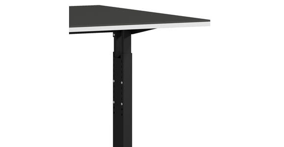 SCHREIBTISCH 160/80/70 cm  in Graphitfarben, Schwarz  - Schwarz/Graphitfarben, MODERN, Holzwerkstoff/Metall (160/80/70cm) - Novel