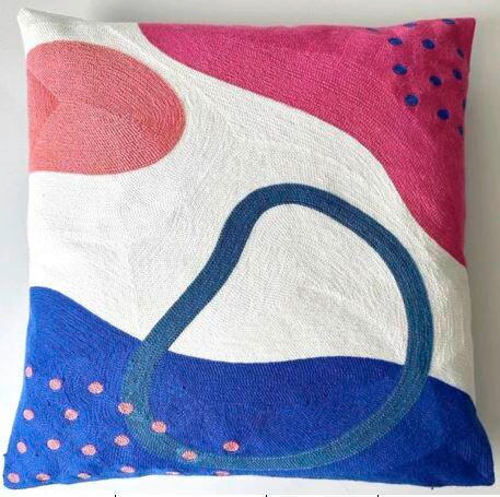 KISSENBEZUG 45/45 cm  - Blau/Pink, Basics, Textil (45/45cm) - Novel