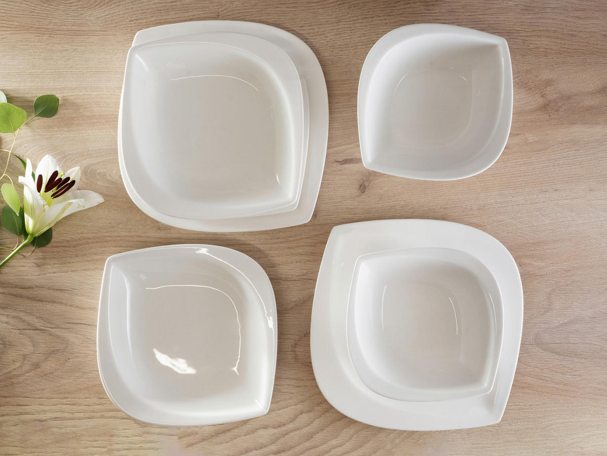 KOMBISERVICE Melbourne 16-teilig  - Weiß, Basics, Keramik - Creatable