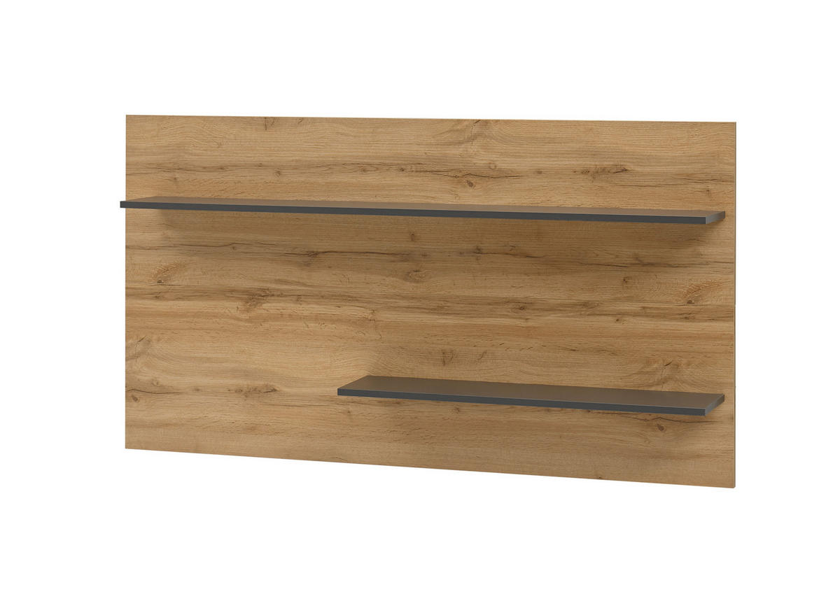 WANDPANEEL 150/80/20 cm  - Anthrazit/Eiche Wotan, Design, Holzwerkstoff (150/80/20cm) - Modante