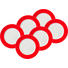 SPEISETELLERSET Porzellan 6-teilig - Rot/Weiß, Basics, Keramik (26,5cm) SPEISETELLERSET Porzellan 6-teilig - Rot/Weiß, Basics, Keramik (26,5cm)
