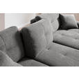 ECKSOFA in Mikrofaser Grau  276/193 cm  - Chromfarben/Grau, MODERN, Kunststoff/Textil (276/193cm) - Hom`in