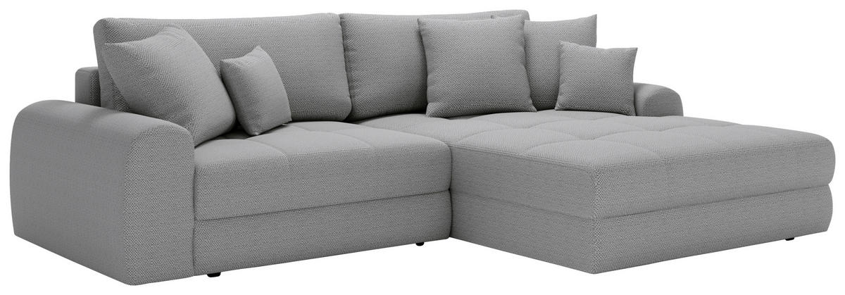 ECKSOFA LORSON Grau Struktur  - Schwarz/Grau, Design, Kunststoff/Textil (290/208cm) - Livetastic