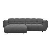 ECKSOFA Anthrazit Chenille  - Dunkelgrün/Anthrazit, Trend, Kunststoff/Textil (178/280cm) - MID.YOU