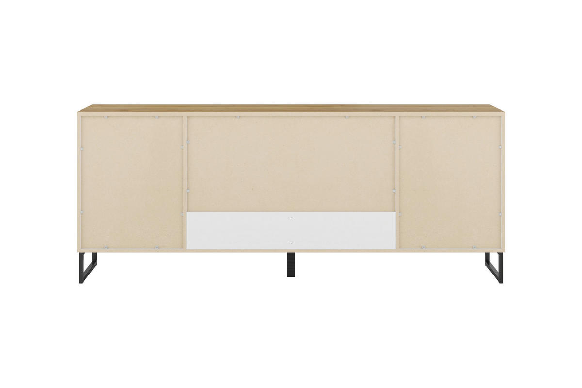 SIDEBOARD Alto 208,5/84,1/36,5 cm 2 Schublade(n)  - Weiss/Eichefarben, Design, Holzwerkstoff/Metall (208,5/84,1/36,5cm) - MID.YOU