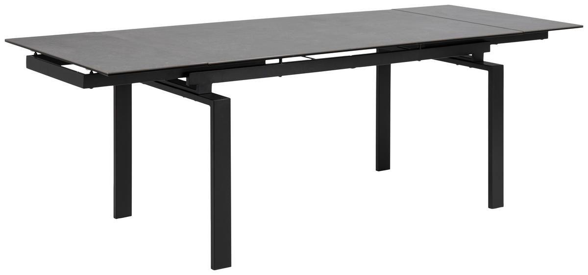 ESSTISCH in Metall, Keramik 160/85/76 cm  - Schwarz, KONVENTIONELL, Keramik/Metall (160/85/76cm) - Livetastic