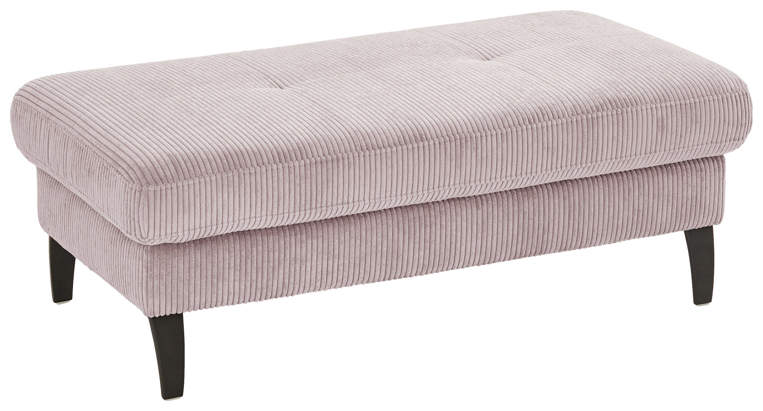 HOCKER in Textil Altrosa  - Schwarz/Altrosa, Modern, Textil/Metall (130/45/67cm) - Beldomo Style