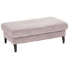 HOCKER in Textil Altrosa  - Schwarz/Altrosa, Modern, Textil/Metall (130/45/67cm) - Beldomo Style