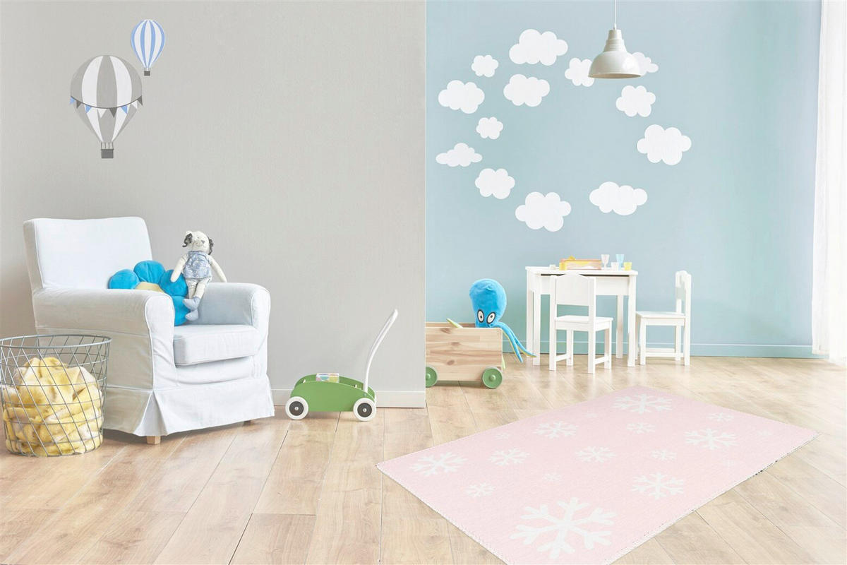 DĚTSKÝ KOBEREC, 120/180 cm růžová, bílá - bílá/růžová, Basics, textil (120/180cm) - Kayoom